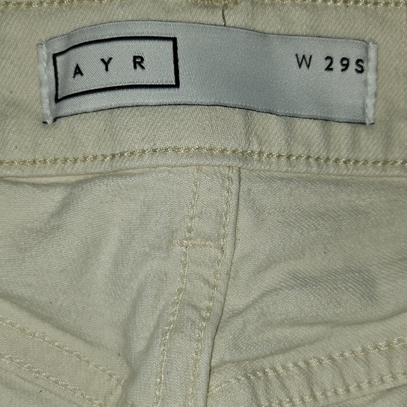 AYR The Secret Sauce Off White Stright Leg Trousers Size W 29 S Great Condition - Picture 6 of 7
